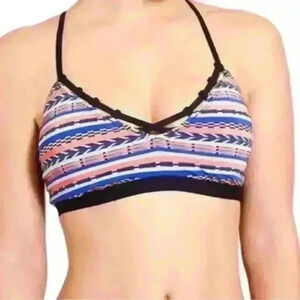 Athleta striped,‎ adjustable bathing suit bikini top. Women’s size medium